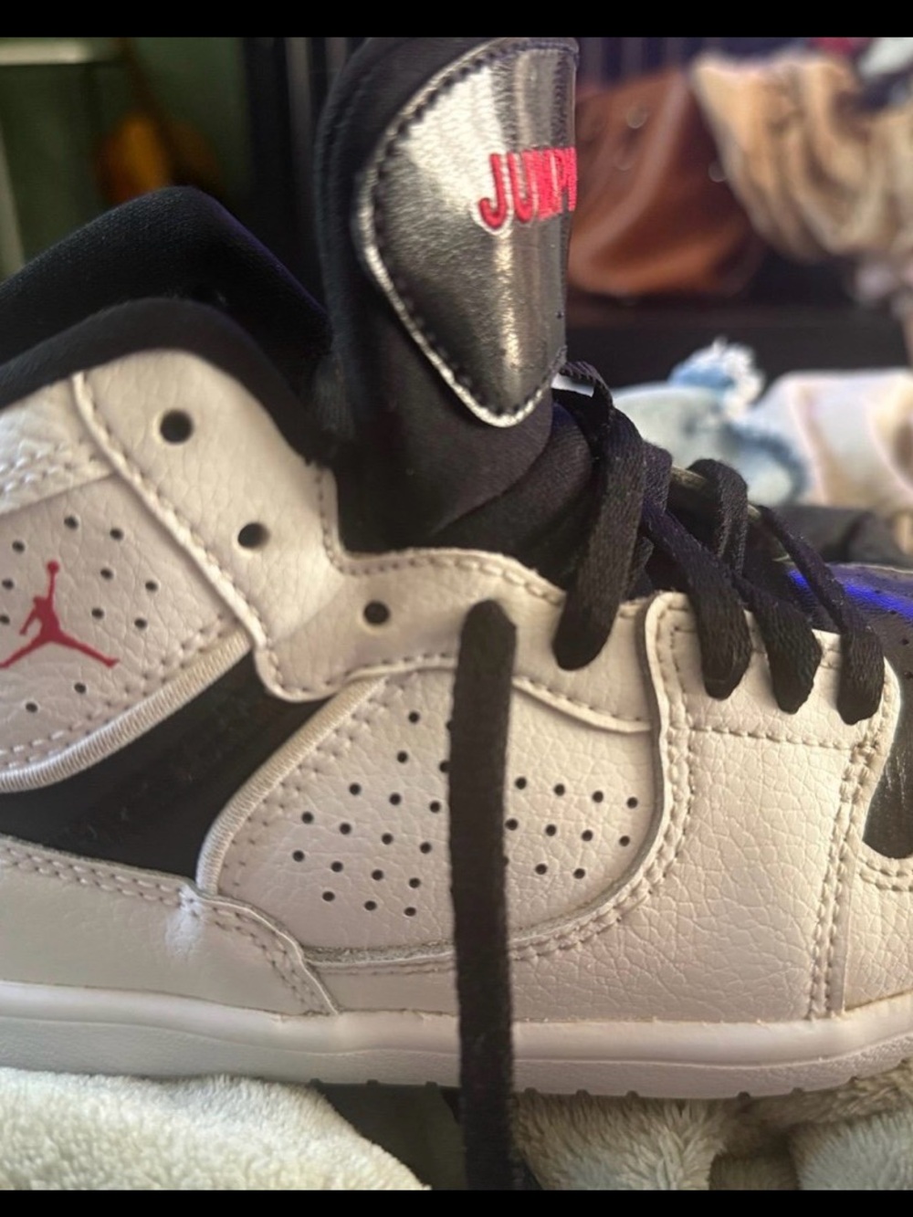 Jordan Kids Black & White High-Top Basketball Sneakers